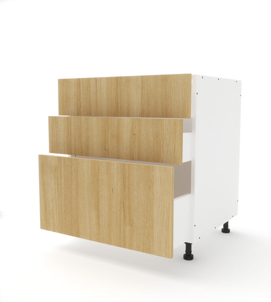 B3D.36 (Base Cabinet with 2 Equal Top Drawers and a Deep Drawer)