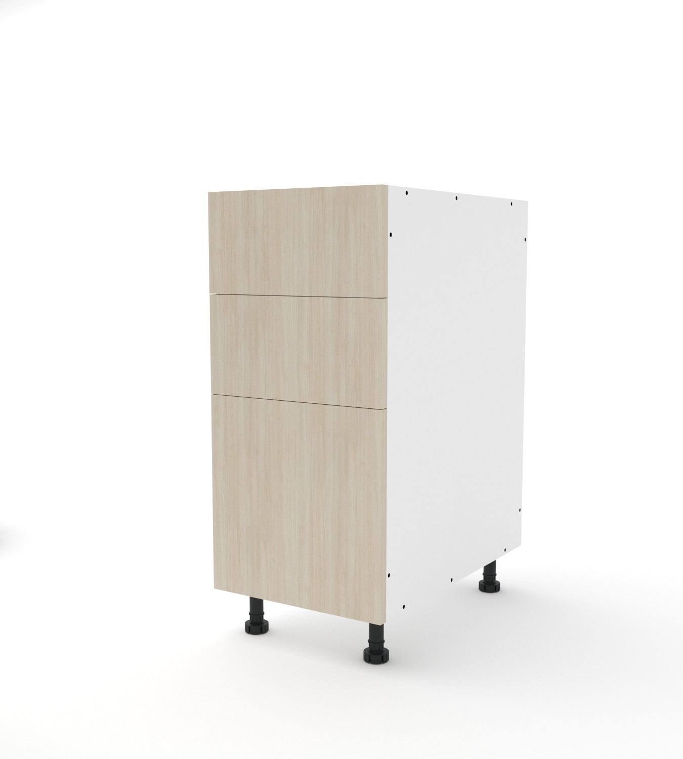 B3D.18 (Base Cabinet with 2 Equal Top Drawers and a Deep Drawer)