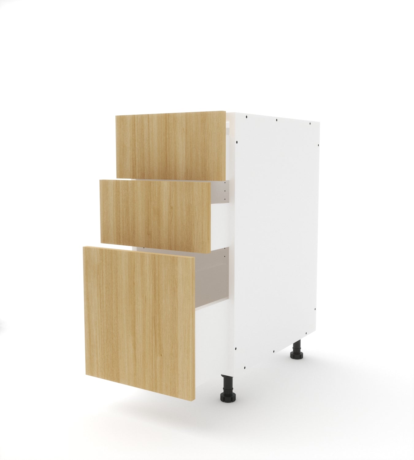 B3D.18 (Base Cabinet with 2 Equal Top Drawers and a Deep Drawer)
