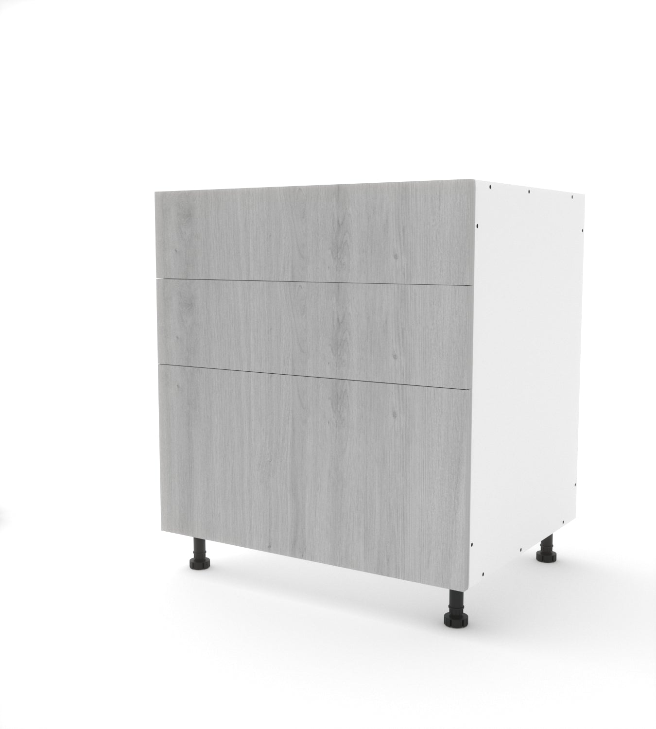 B3D.36 (Base Cabinet with 2 Equal Top Drawers and a Deep Drawer)